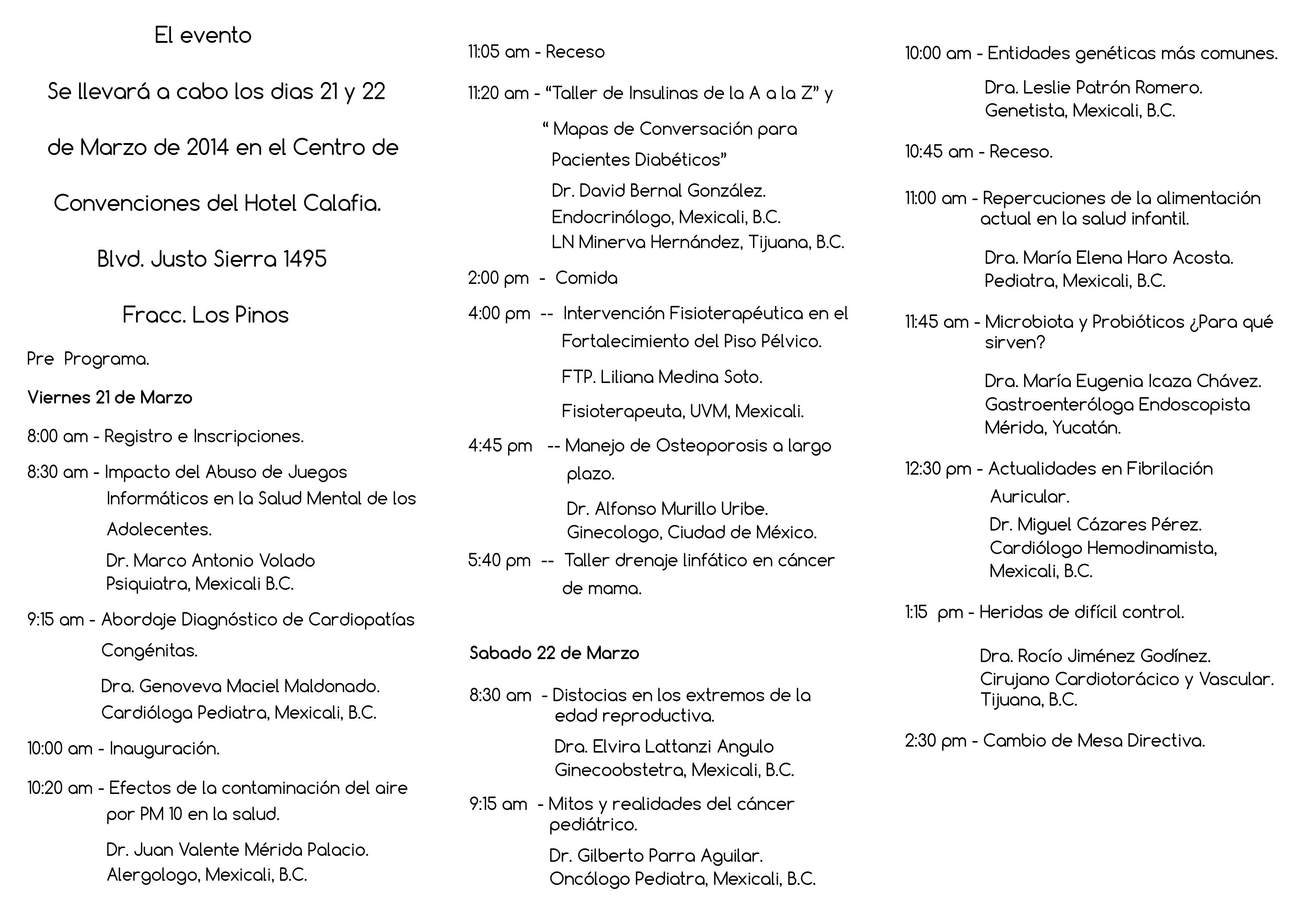 Programa VII Jornadas Médicas